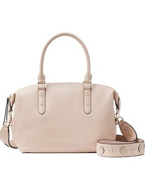 kate spade Pebbled beige purse with Detachable Strap